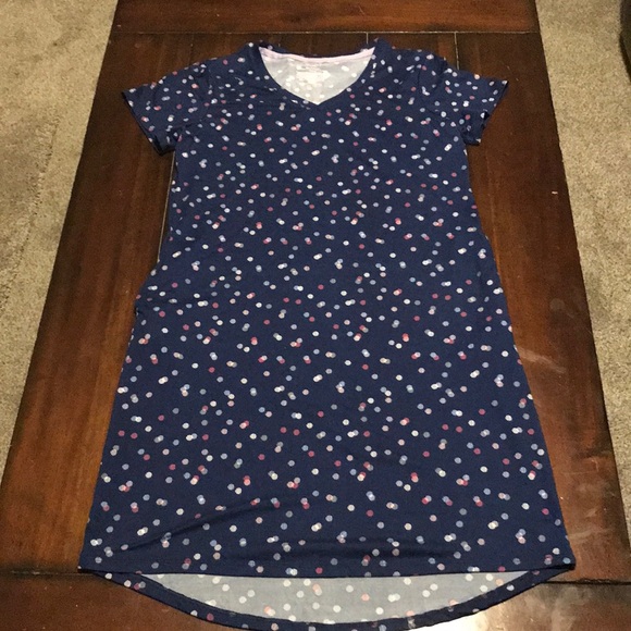Joyspun Women’s Short-Sleeve Navy Blue Sleep Shirt (Women’s Small 4-6) *NEW* - Picture 1 of 3